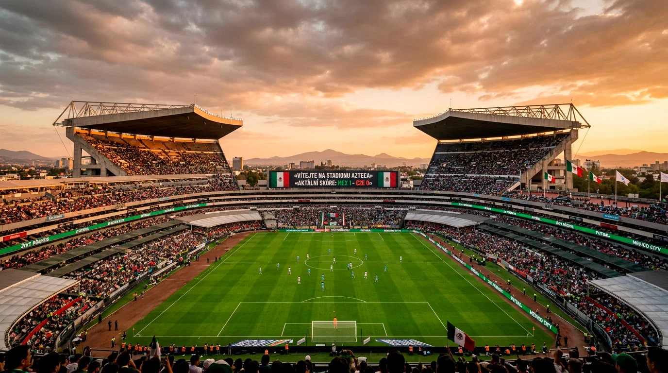 Estadio Azteca v Mexico City s kapacitou přes 87 000 diváků pro mistrovství světa 2026